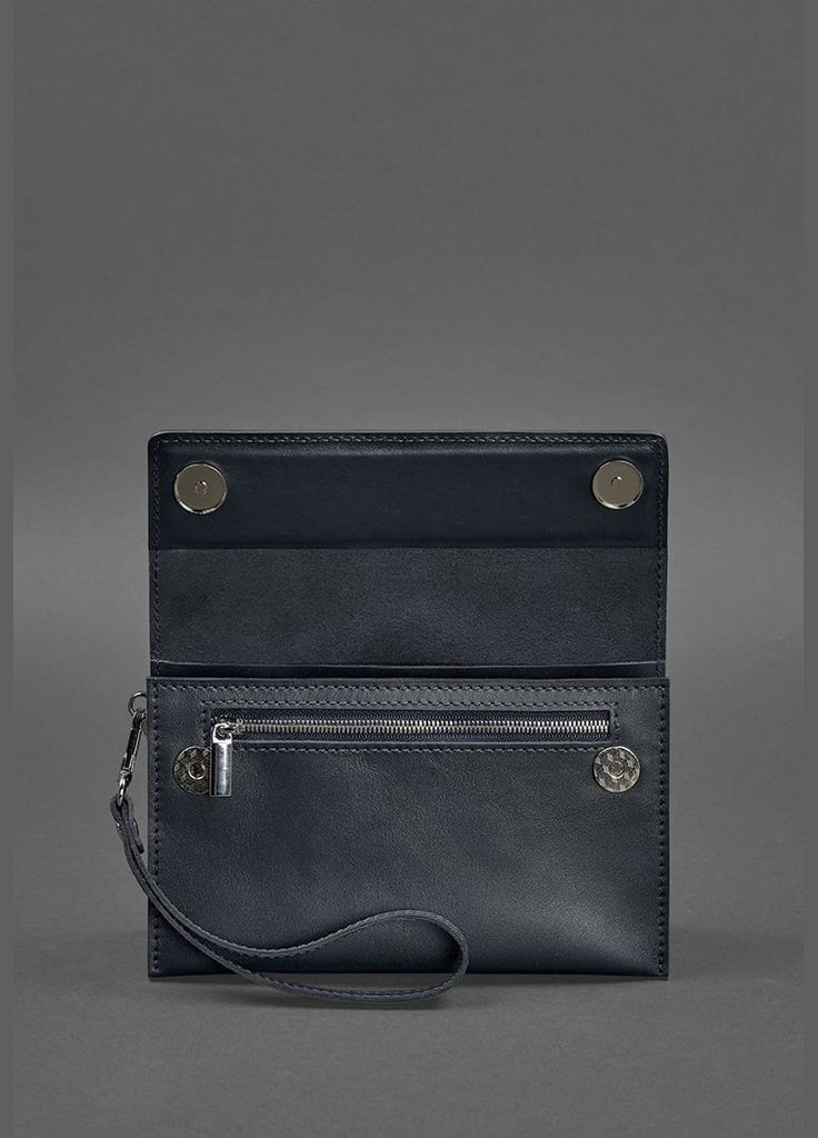 Шкіряний чоловічий клатч-барсетка 3.0 синій краст (A-027210) BlankNote (328444618)