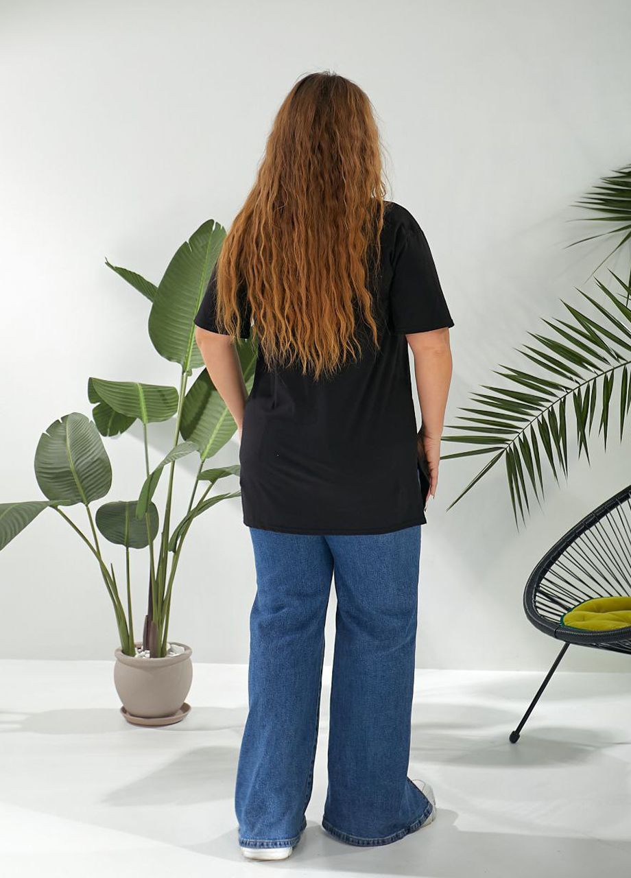 Женская удлиненная футболка из тонкого хлопка Selim-tekstil - (316695613)