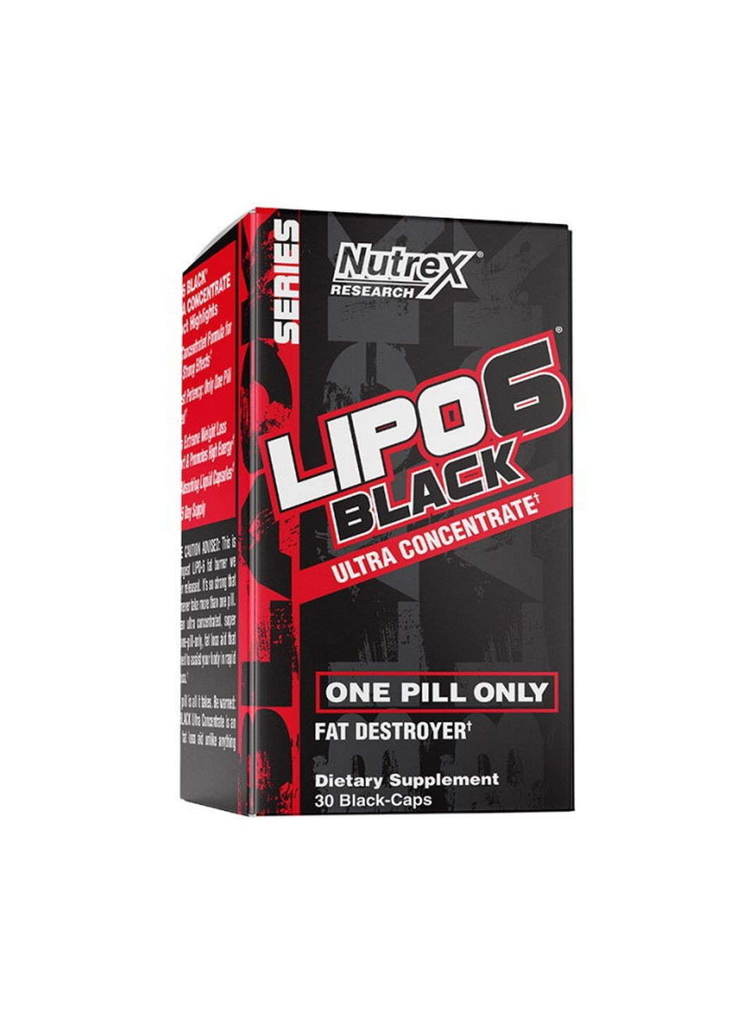 Жироспалювач Lipo-6 Black UC, 30 капсул Nutrex Research (293478576)