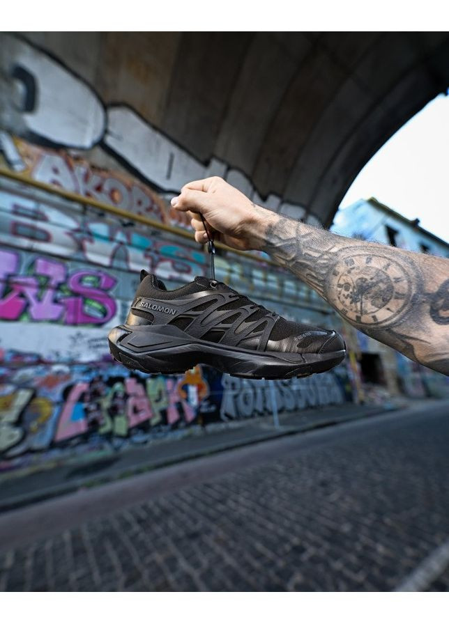 Чорні Осінні чоловічі демісезонні термо кросівки gore-tex чорні Salomon