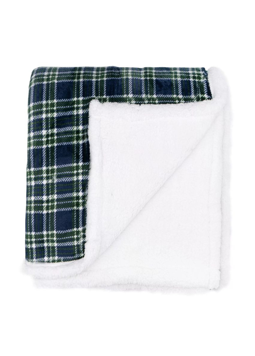 Плед Sherpa Клітина ART0202SH 160х200 см зелений Ardesto (368764647)