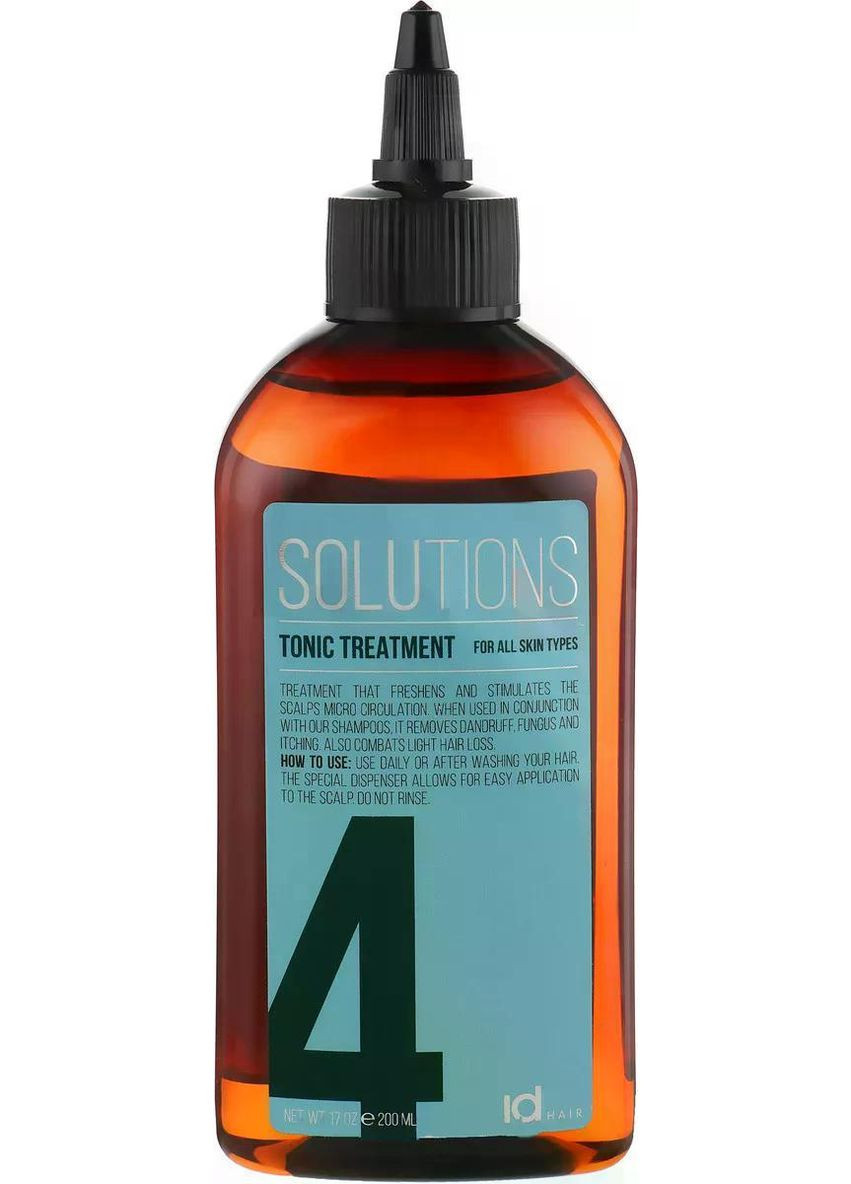 Тонізувальний засіб для усіх типів шкіри голови Solutions № 4 Tonic Treatment 200 мл idHair (356505732)