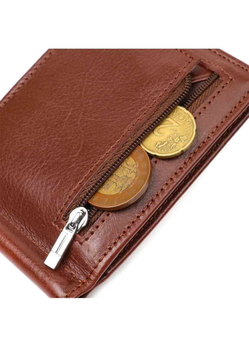 Удобный зажим для денег из натуральной гладкой кожи 19427 st leather (394032388)
