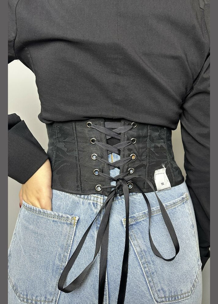 Корсет базовий жіночий чорний/ двосторонній MKGM107-4 Modna KAZKA (336933547)