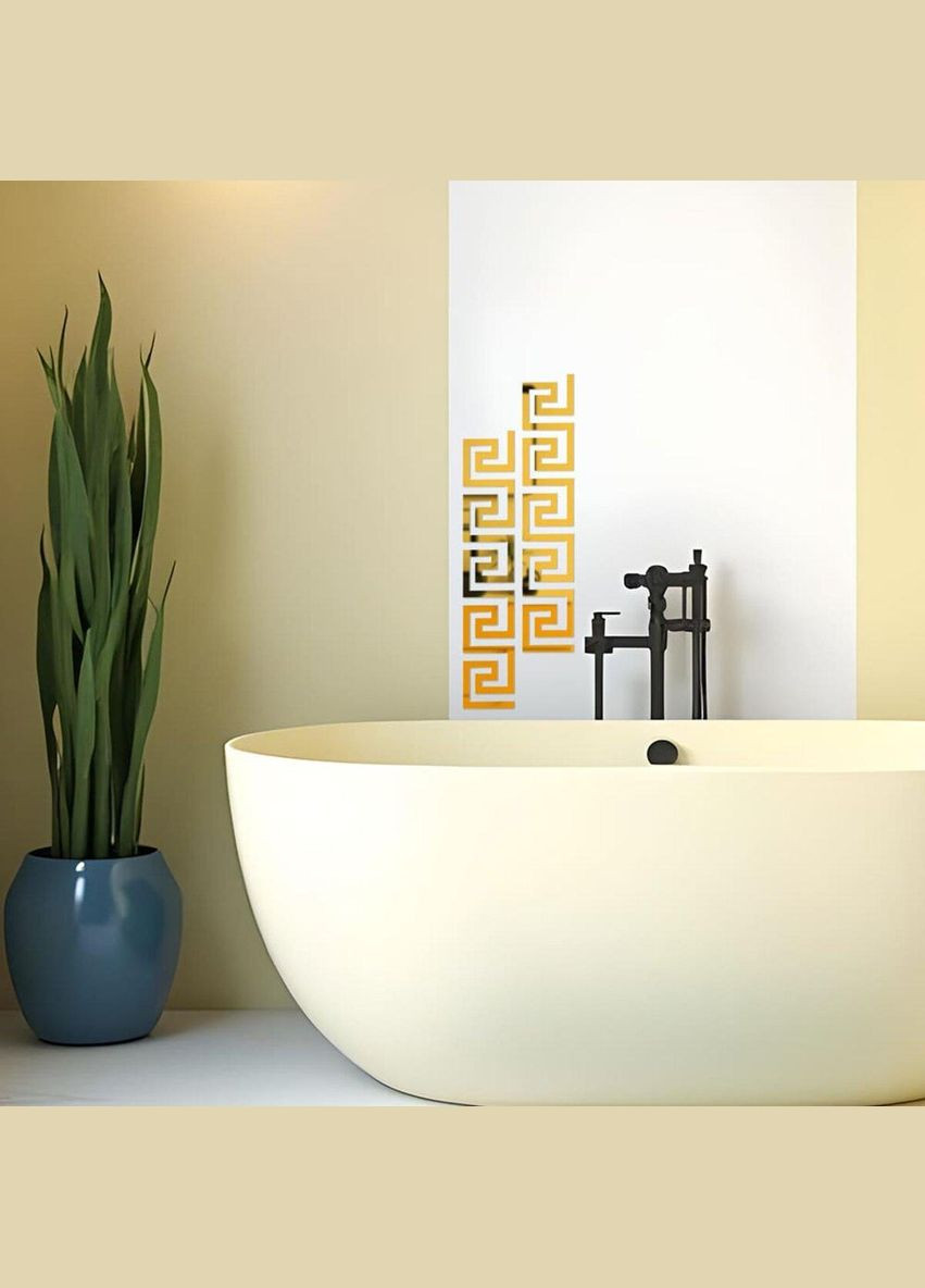 Дзеркальний декор акриловий самоклеючий золото,10шт (D) SW-00002507 Sticker Wall (332051361)