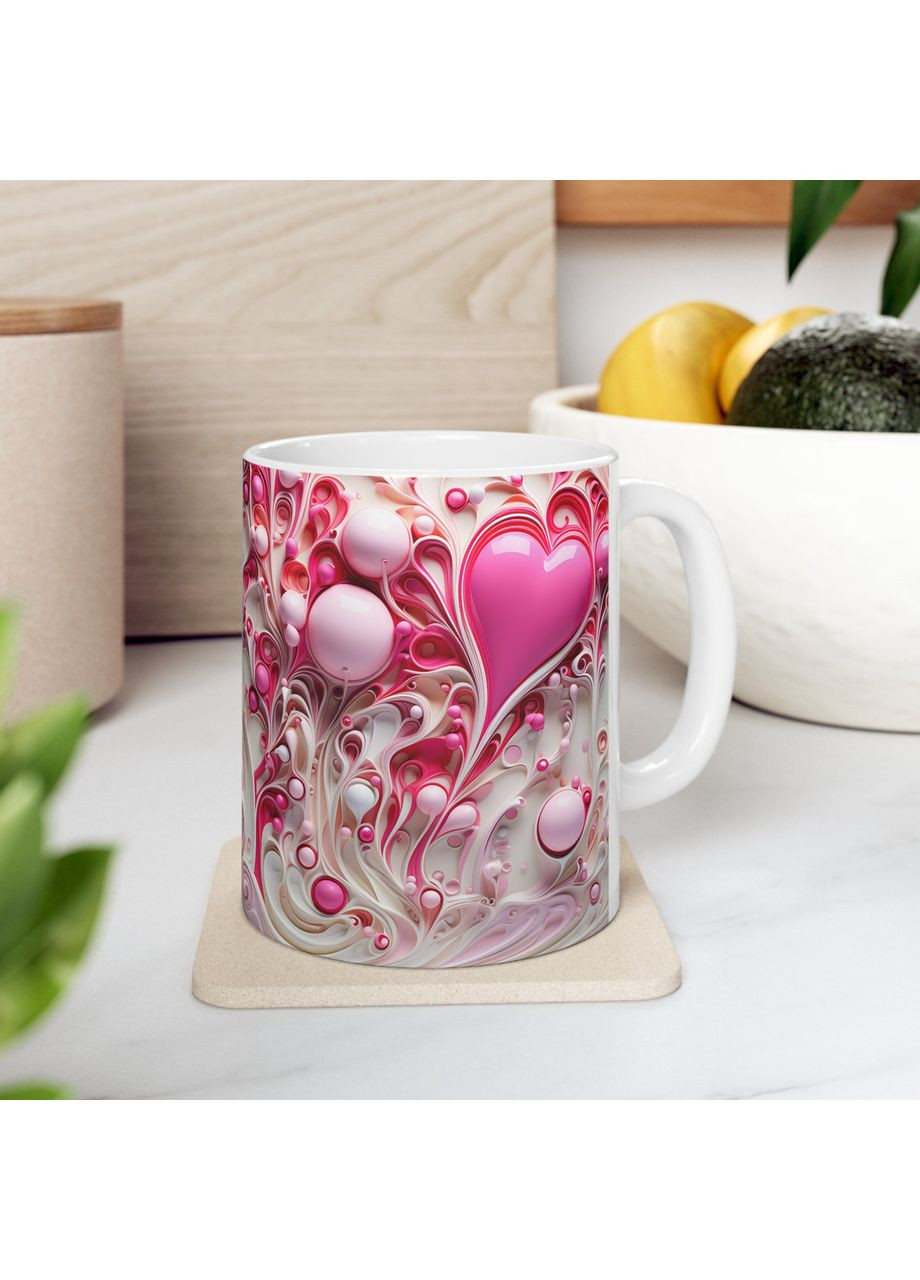 Керамічна чашка з дизайном "Палітра сердець" - 20 No Brand (368671644)