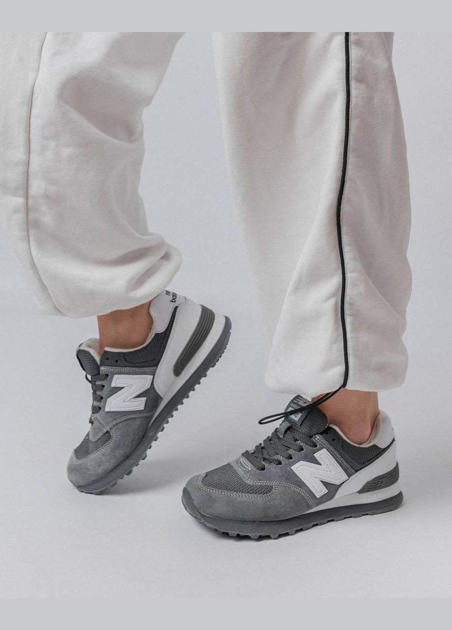 Кросівки жіночі New Balance ML No Brand 574 Grey White New темно-сірі демісезони (299374762)