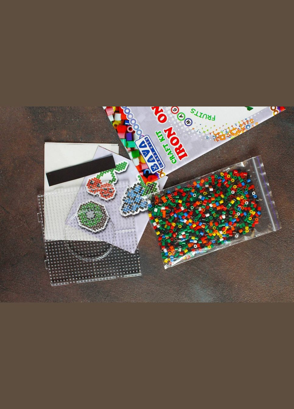 Магниты с термомозаики "Фрукты" (TM-010) набор для творчества УМНЯШКА (305231728)