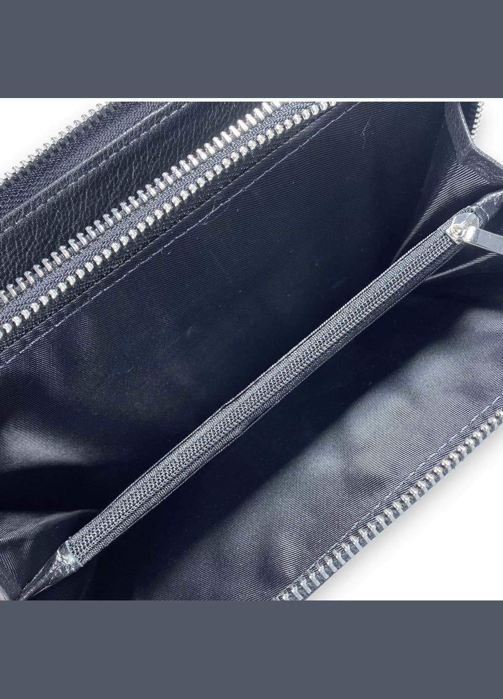 Чоловічий клатч портмоне натуральна шкіра 2 відділення на блискавках розмір: 20*12*3 см чорний Anil (266911554)