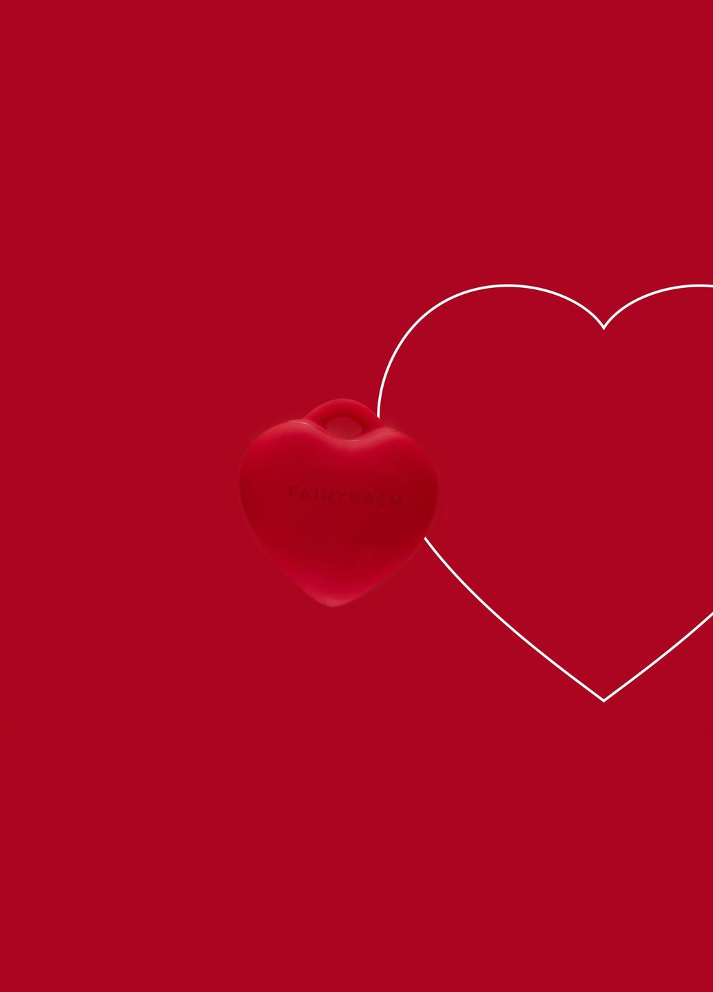 Минивибратор «Сердечко» PleasureStone red, 9 режимов, на шнурке - CherryLove FairyGasm (332209417)