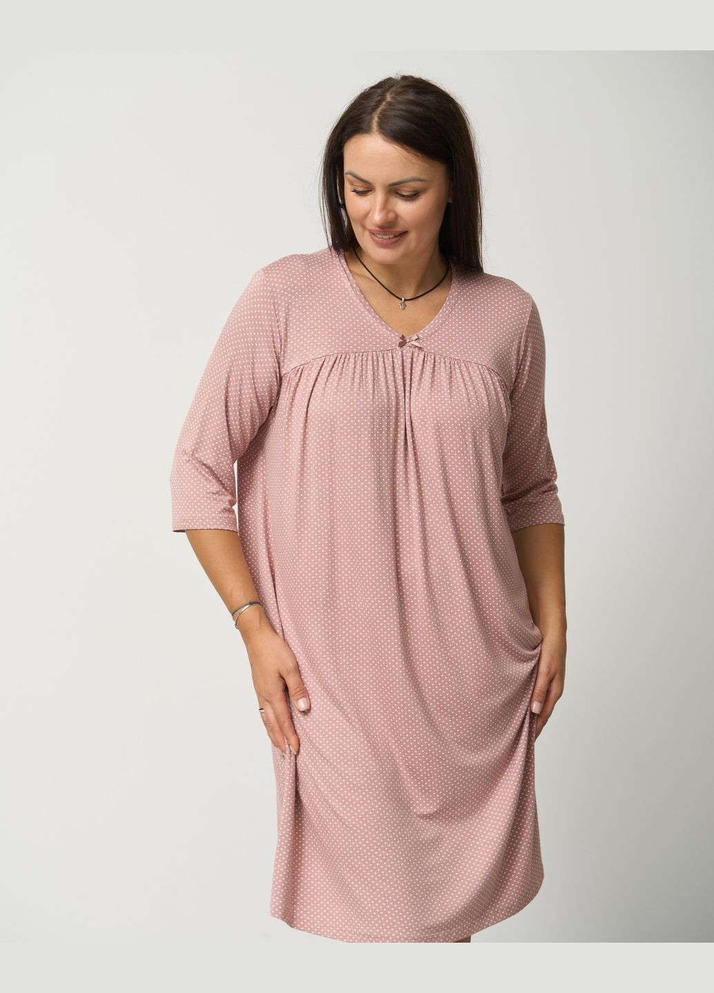 Віскозна сорочка з рукавом 3/4, батал Nicoletta (306614101)