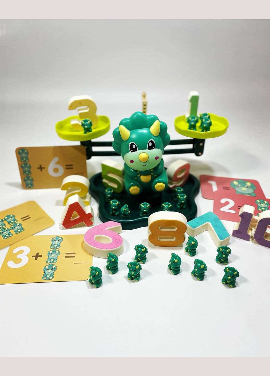 Балансир "Діно" 27266 (18/2) "4FUN Game Club", мелодії та звуки, 30 карток, 19 динозавриків, 10 цифр Fun Game (316093974)