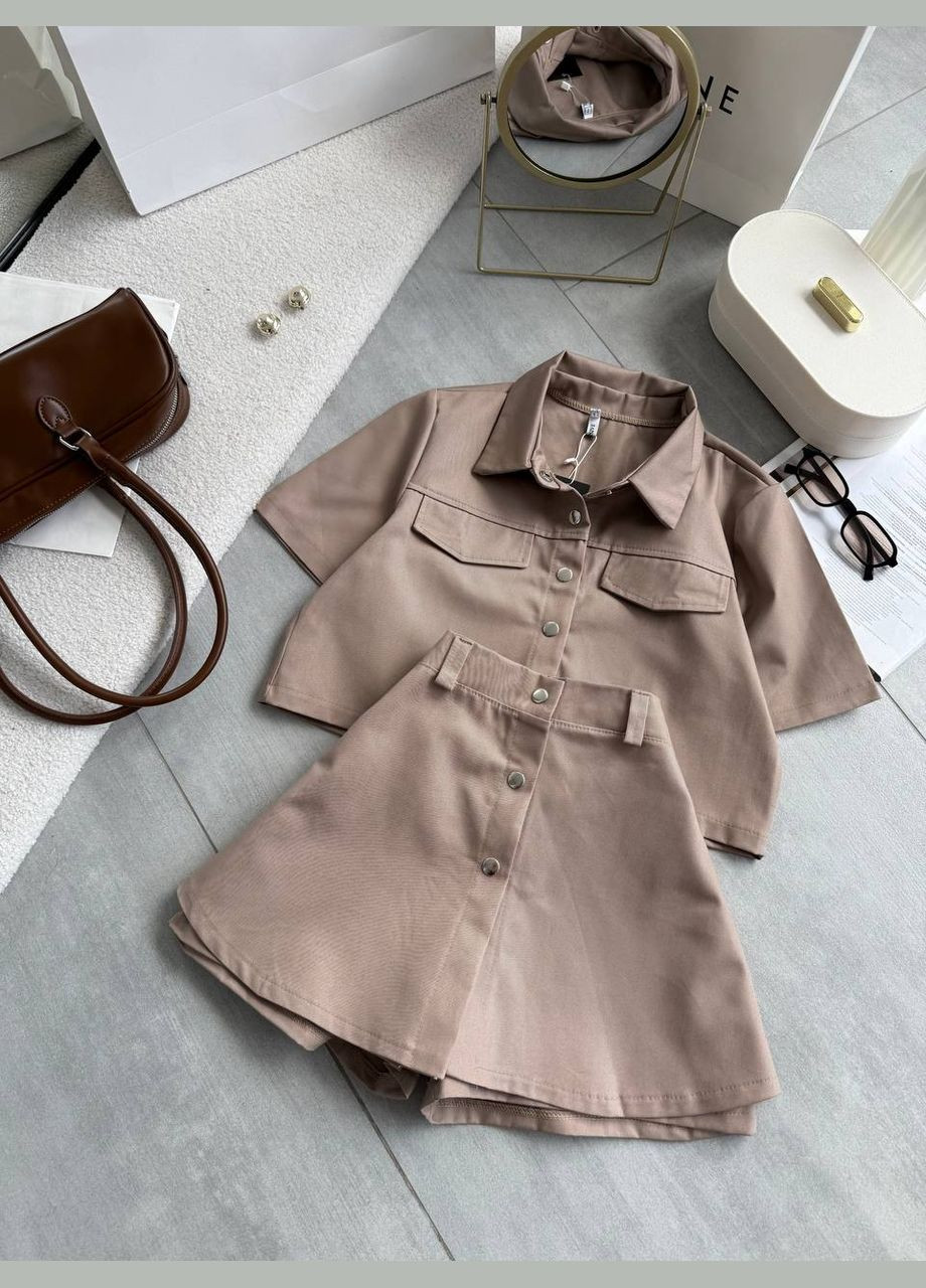 Стильний костюм укорочений піджак та спідниця-шорти Style Point (335418420)