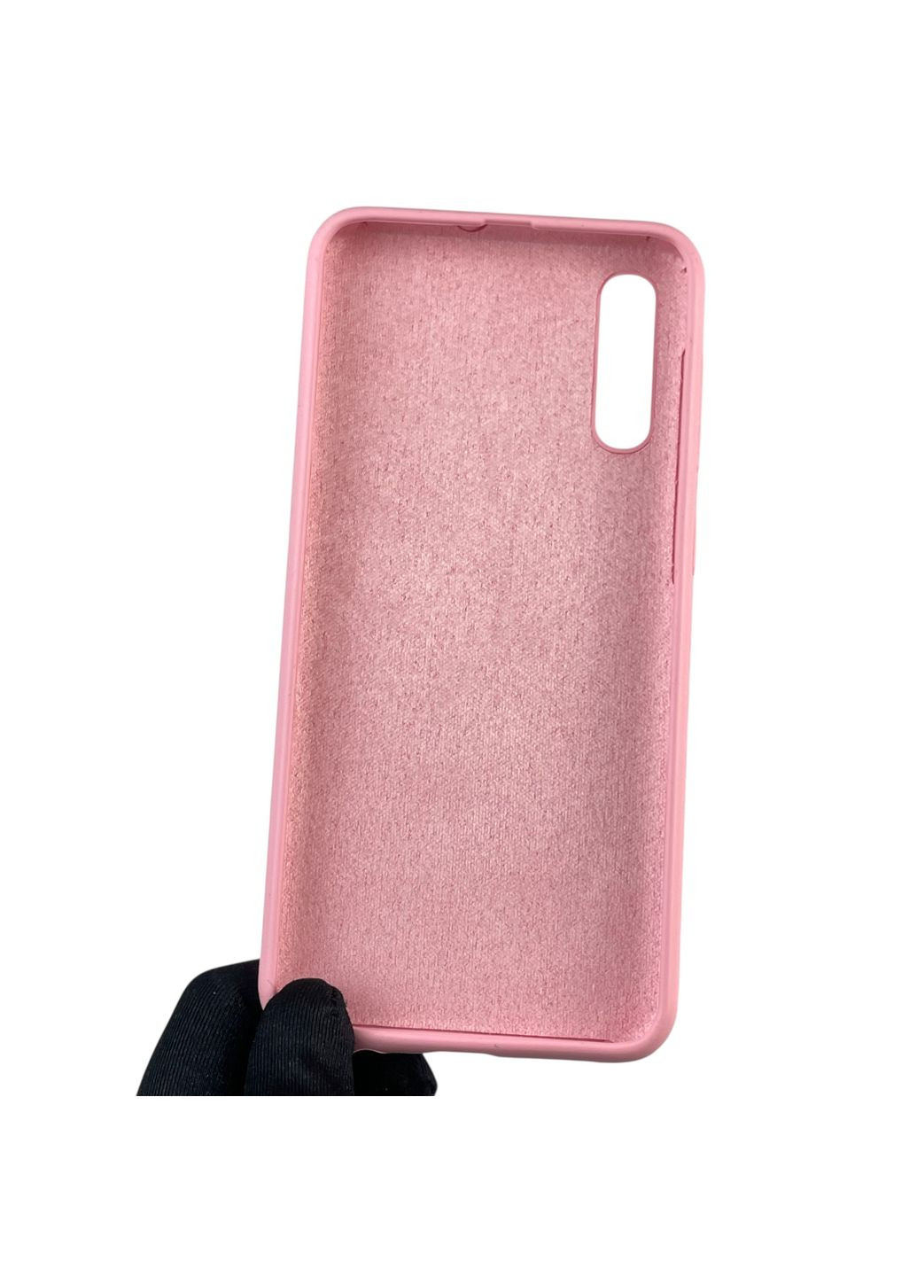 Чехол для Galaxy A30s (SM-A307F) силиконовый с микрофиброй нескользящий на самсунг а30с розовый Samsung (366390127)