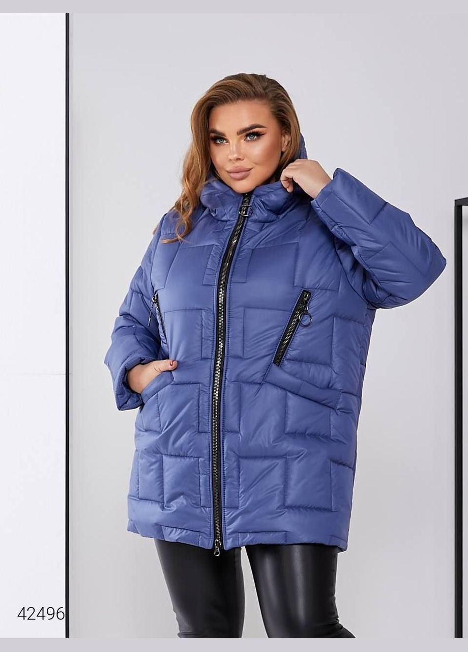 Синя демісезонна стьобана жіноча куртка Liton