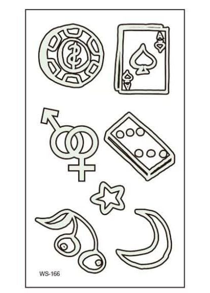 Светлая современная татуировка (флуоресцентная) WS166, 10,5x6 см No Brand (296664464)