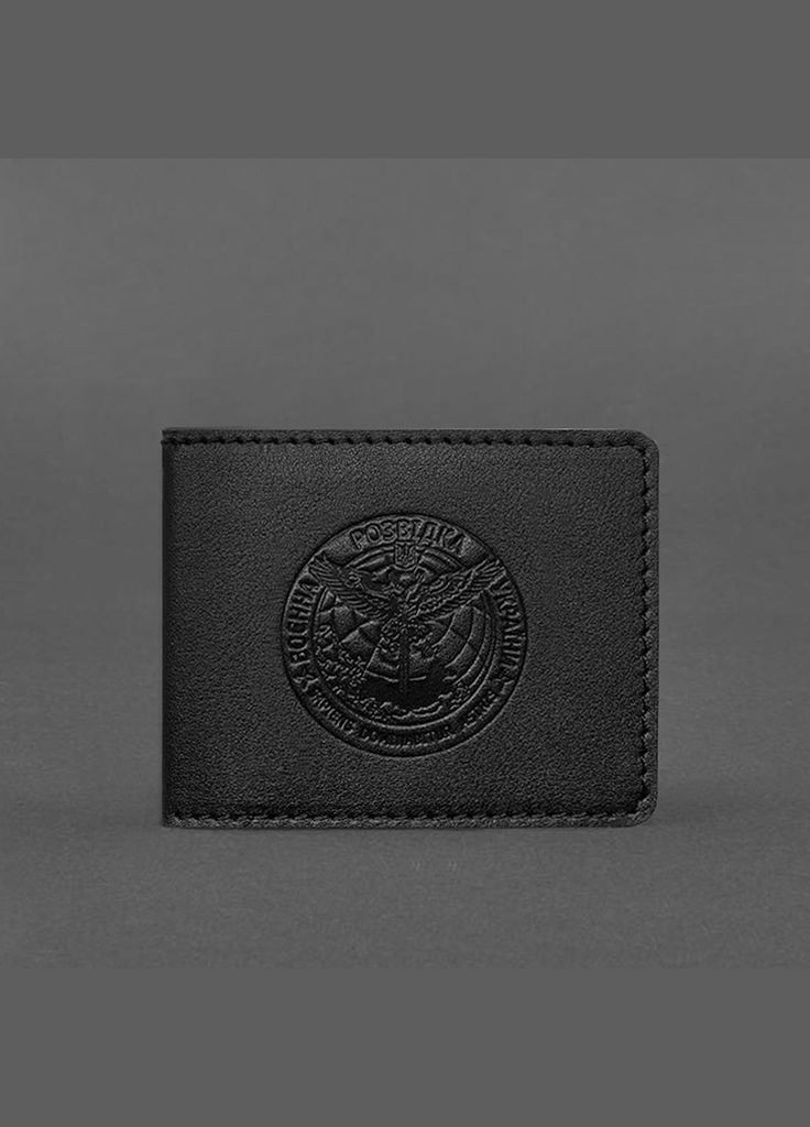 Кожаная обложка в удостоверение Главного управления разведки (ГУР) Чёрная (A-027886) BlankNote (329186677)