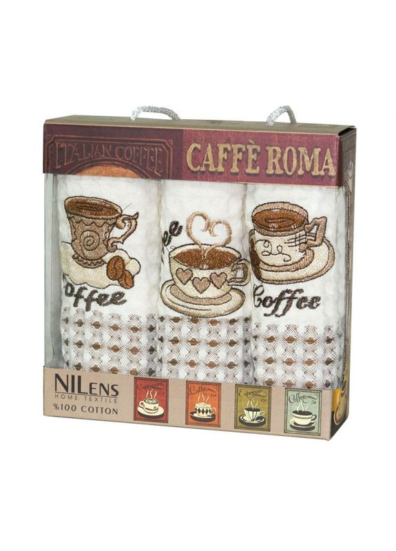Nilteks набор полотенец кухонных roma - кофе-01 35*50 (3 шт) бежевый производство -