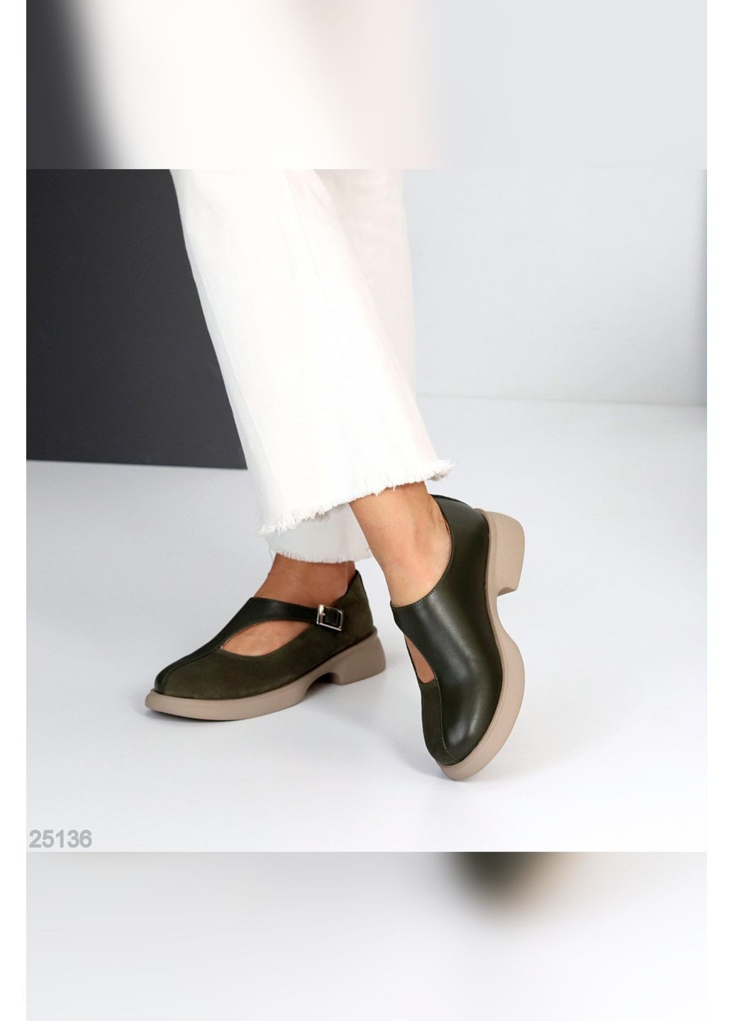 No Brand Эффектные женские туфли темно-зеленый з натуральная замша, натуральная кожа, — демисезон (355070830)