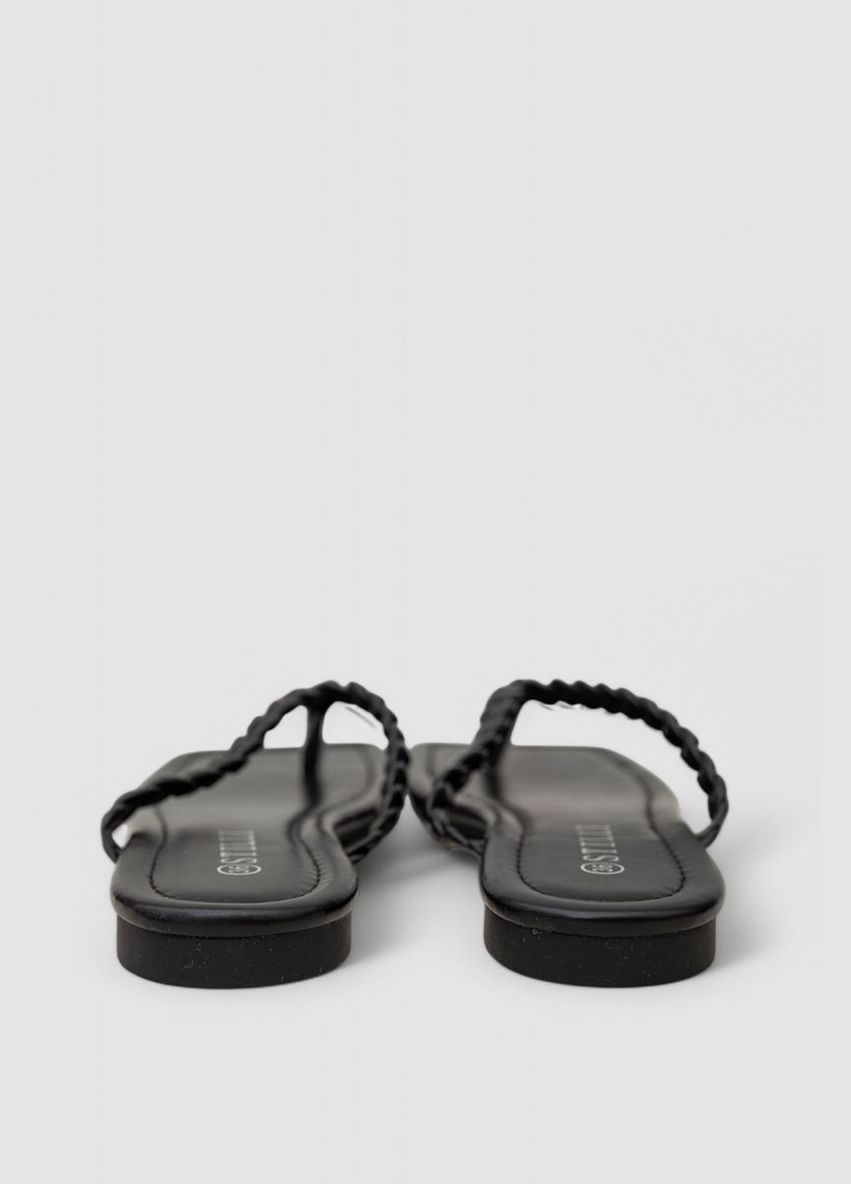 Черные шлепанцы женские,, 248rl115 Stilli