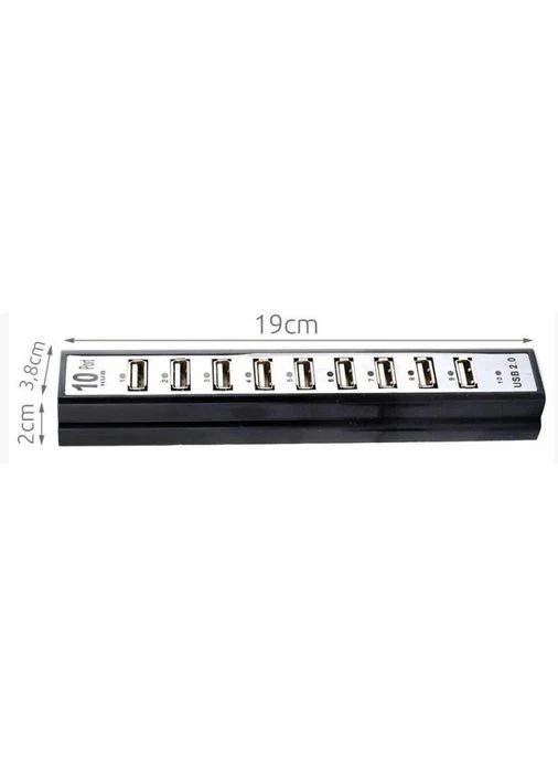 Разветвитель USB HUB на 10 портов с активной зарядкой 220V, Разветвитель юсб, Хаб для ноутбука OM-48 No Brand (377480438)