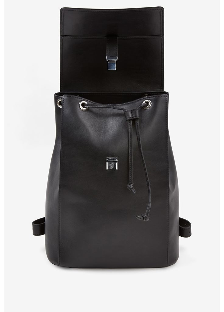 Женский кожаный рюкзак Kim черный краст The Wings (348358816)