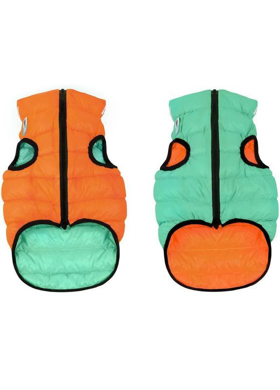 Двусторонняя светящаяся в темноте для собак (салатовая/оранжевая) курточка AiryVest Lumi M40 (38-40 см) (4823089305394) Collar (327055459)