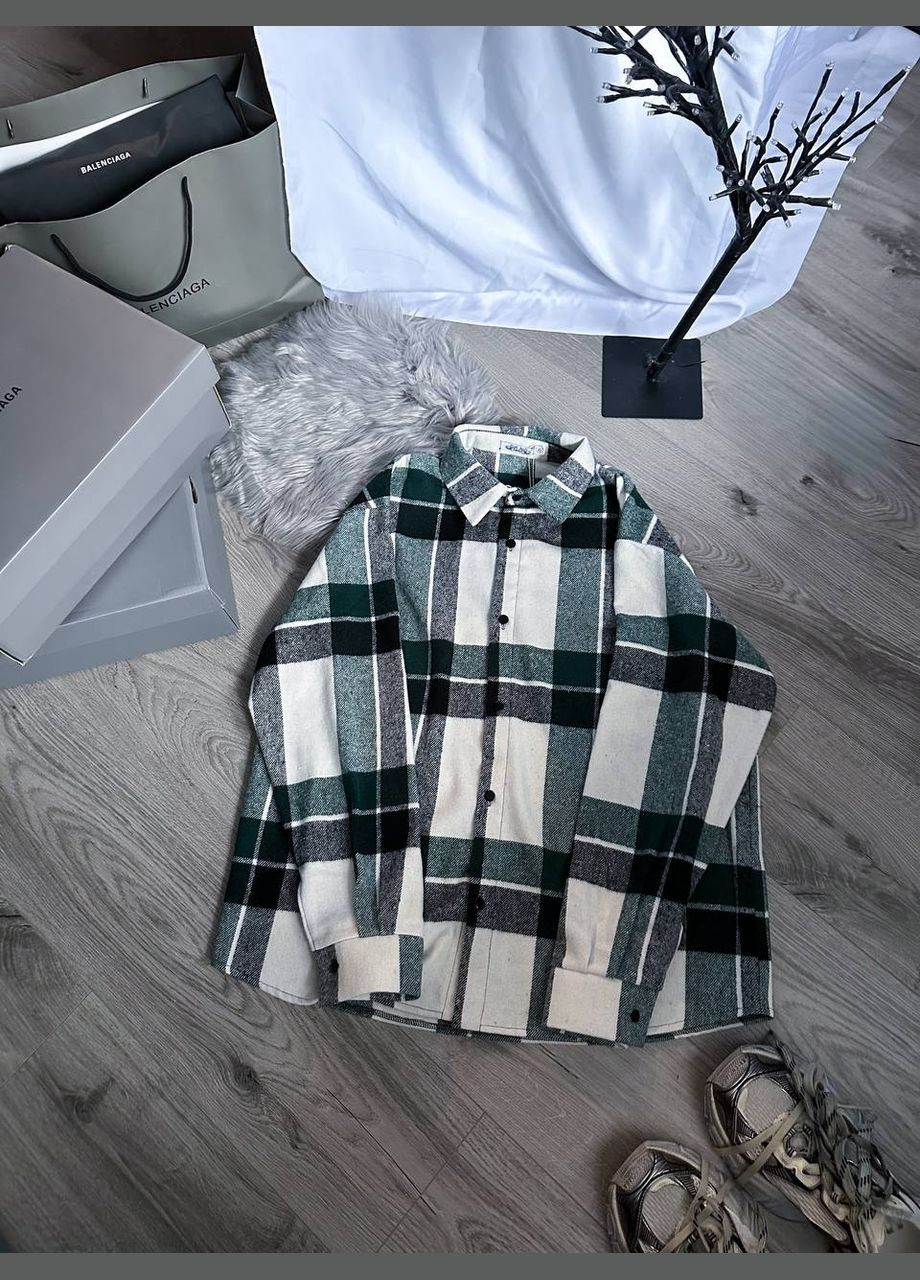 Зеленая кэжуал рубашка в клетку Adelante