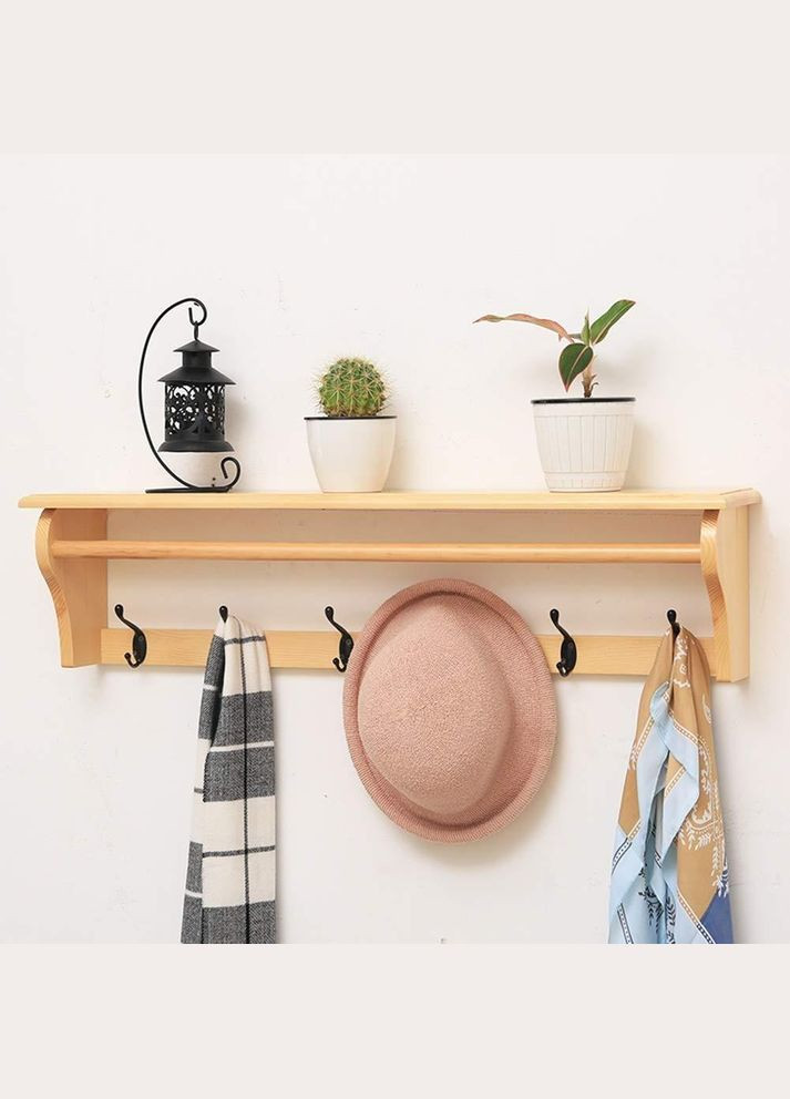 Вішалка для одягу з дерева Оквілл 6 бланже (ВДО-602701) No Brand (327849675)