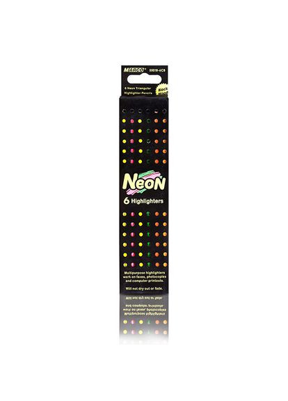 Олівці Neon 5500B06CB 6 кольорів неонові Marco (281999196)