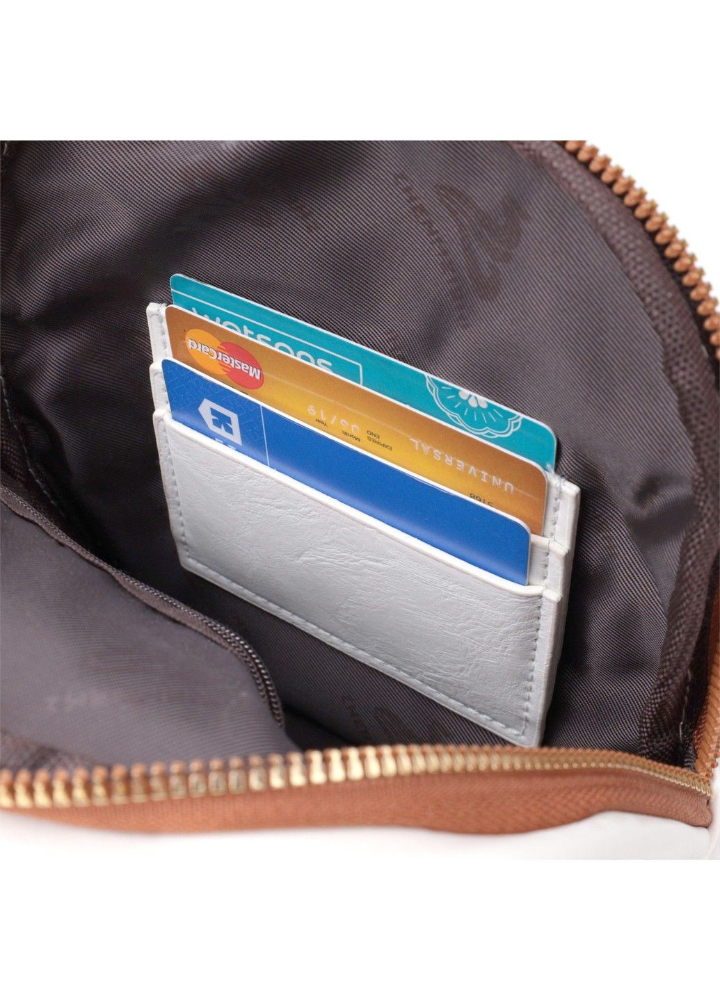 Женская сумка с одной лямкой через плечо из гладкой экокожи 22768 Белый Vintage (303877333)