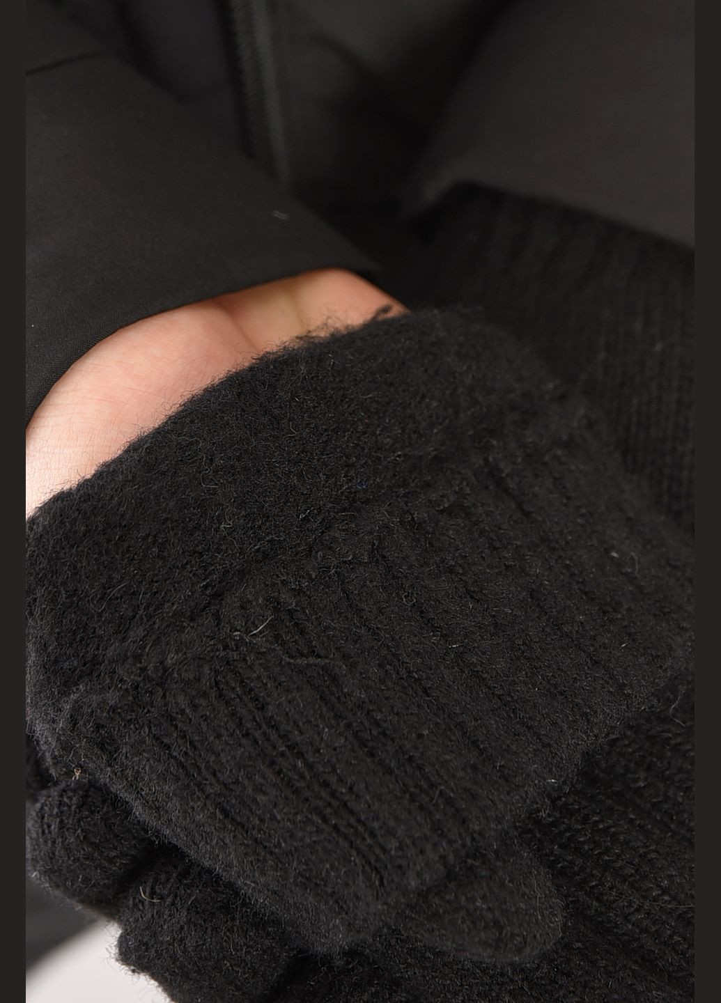 Перчатки мужские акриловые утепленные черного цвета Let's Shop (307791428)