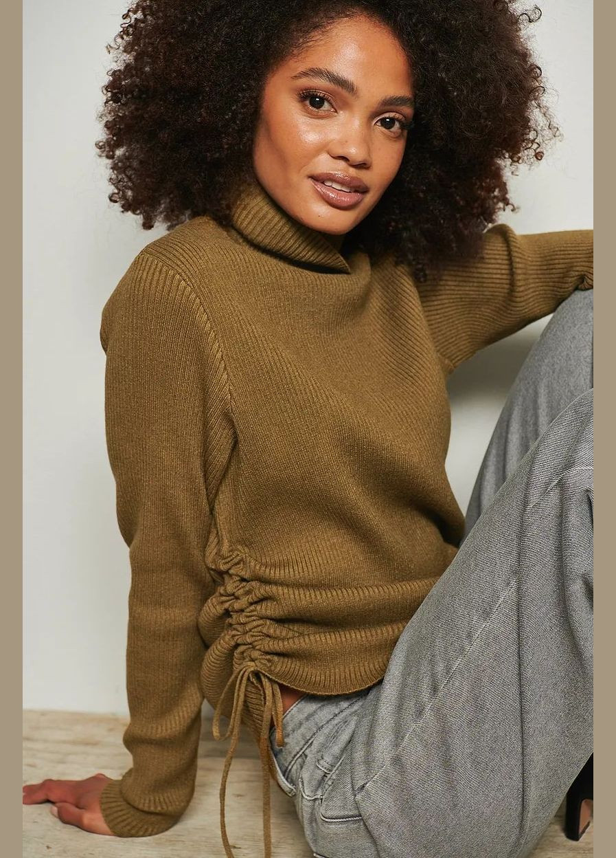 Оливковый (хаки) свитер демисезон,хаки, NA-KD