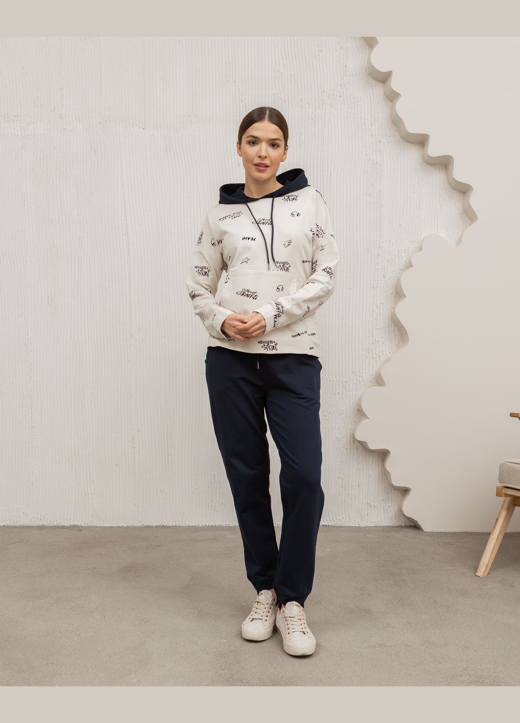 Теплий спортивний костюм худий з капюшоном Nicoletta (317356136)