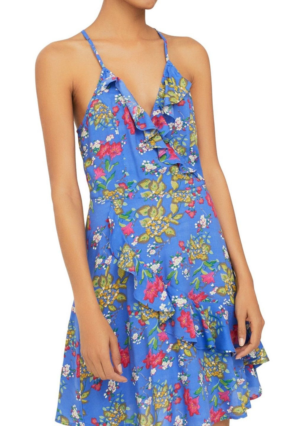 Синее кэжуал платье Mango