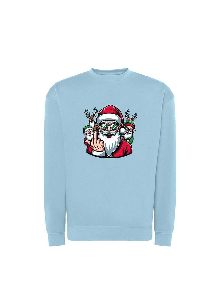 Голубой новогодний свитшот с принтом "подарки - за кеш!" (10931439372) ТiШОТКА (368570933)