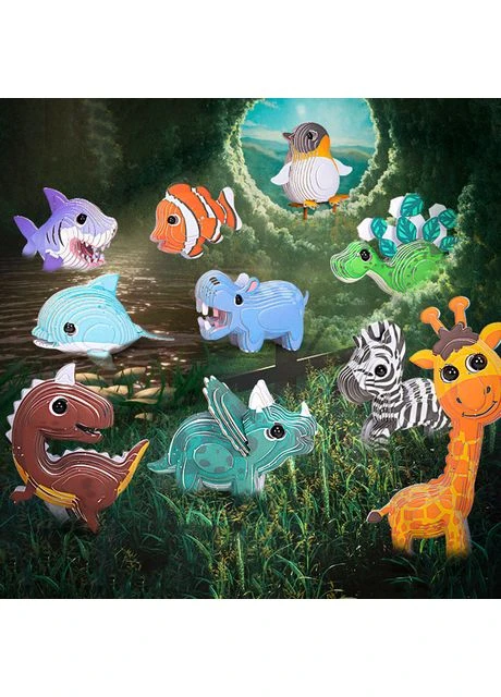 3d пазл Animals&Dinosaurs Бегемот No Brand (384418764)
