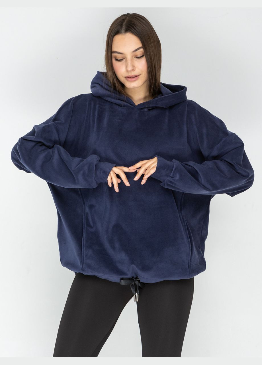 Худи женское с карманами и капюшоном плюш на меху (пудровый) GorLin (306812710)