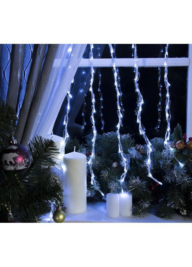 Гирлянда штора занавес Водопад 3х3 м 280 LED 3D Белый (1310152005) FMA (368754293)