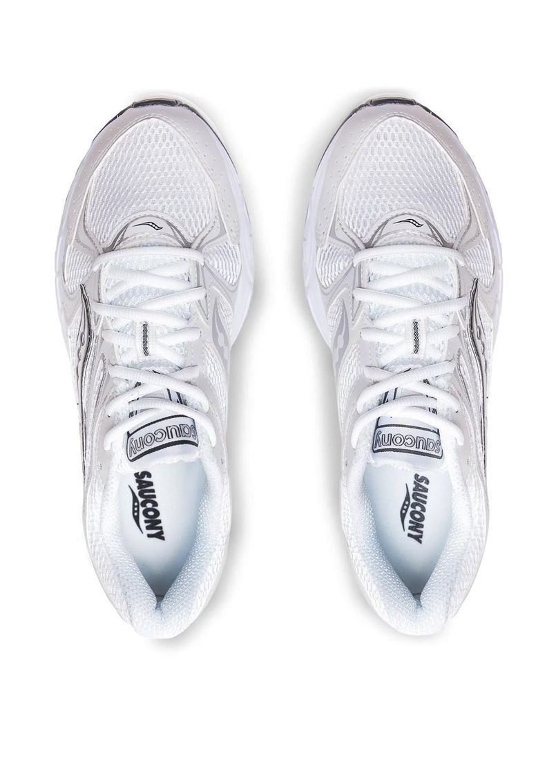 Белые всесезонные женские кроссовки s70812-5 белый ткань Saucony