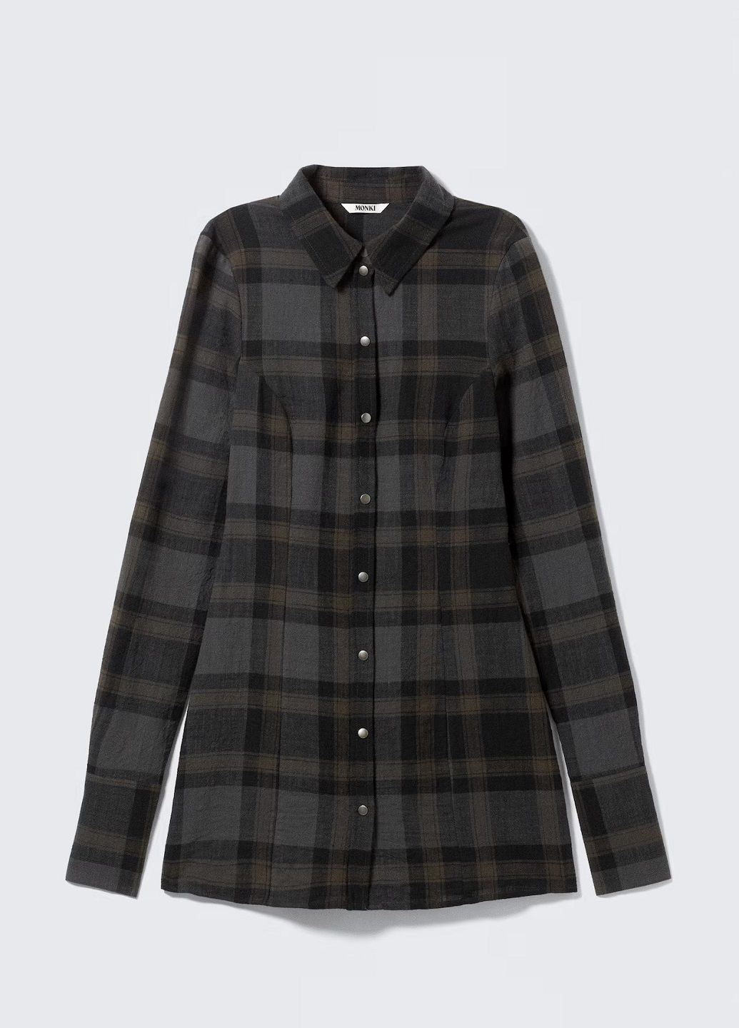 Темно-сіра джинсова сукня H&M в клітинку