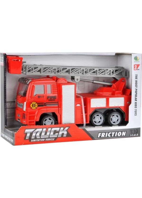 Машинка спецтехніка пожежний транспорт з драбиною 23 см (89002B-5) MFC (365546073)