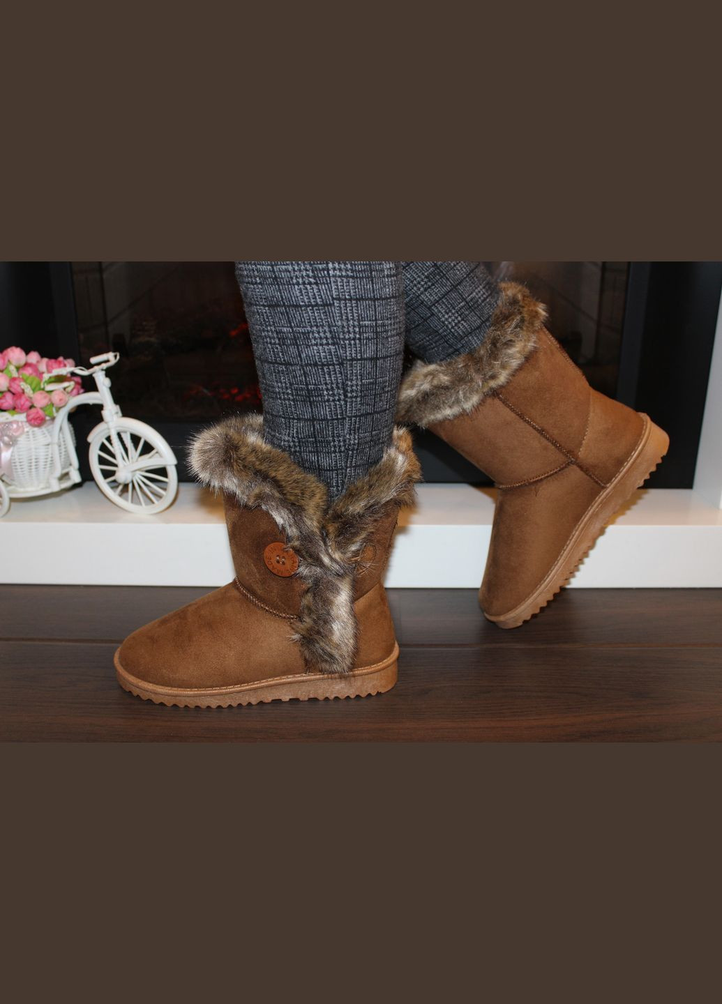 Уггі жіночі зимові коричневі No Brand Зимові (318449751)