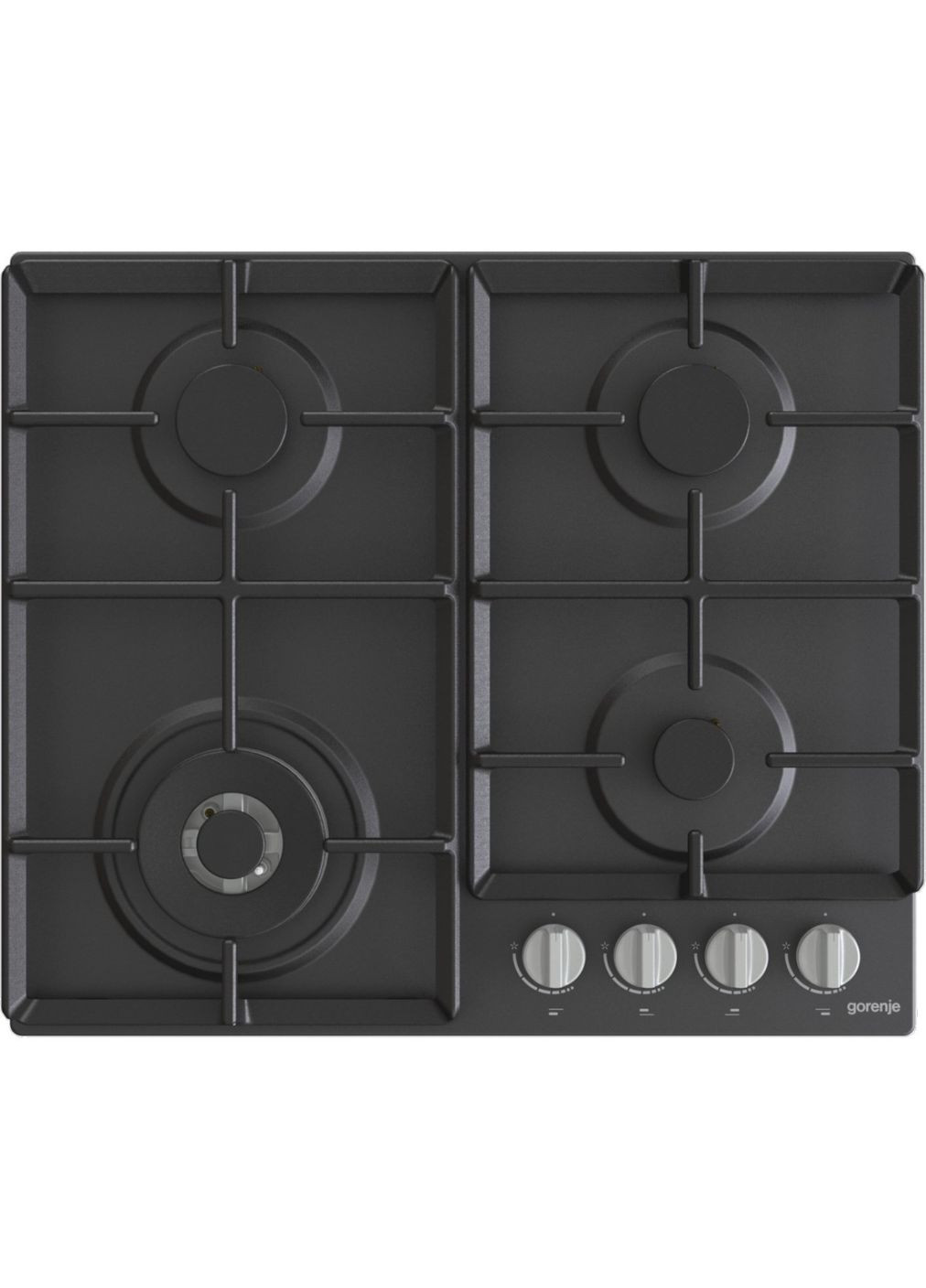 Варильна поверхня газова, 60см, чавун, чорний Gorenje (316391148)