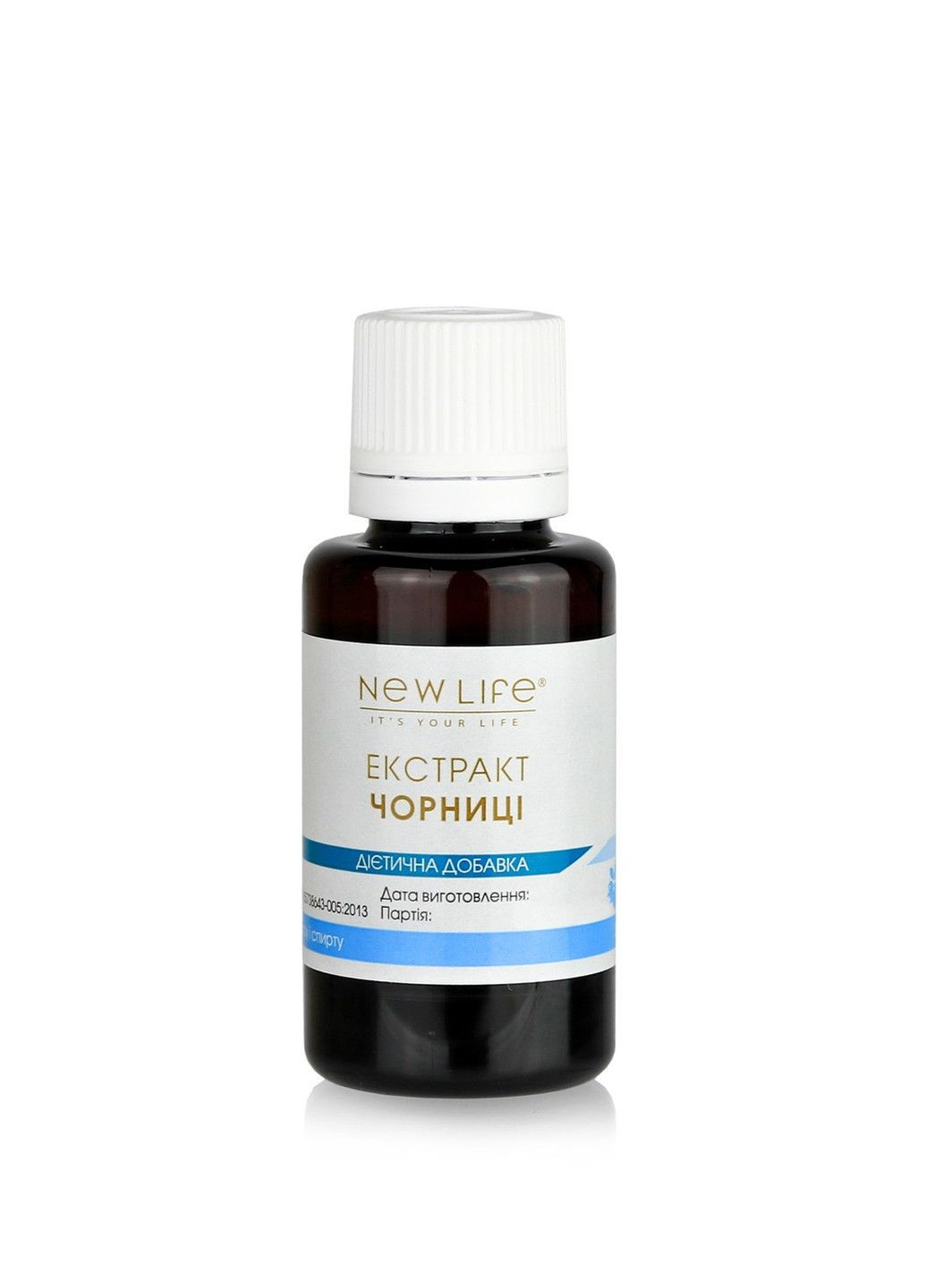 Черника экстракт жидкий без спирта 30 мл Новая жизнь New LIFE (316607724)