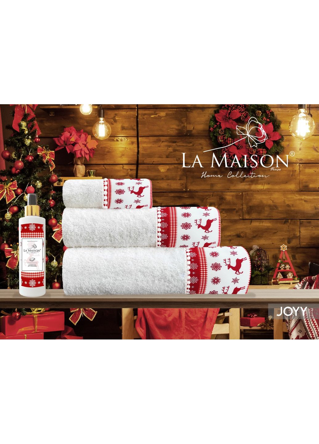 Подарунковий набір рушників La, 3 шт. з ароматом Joyy Maison білий
