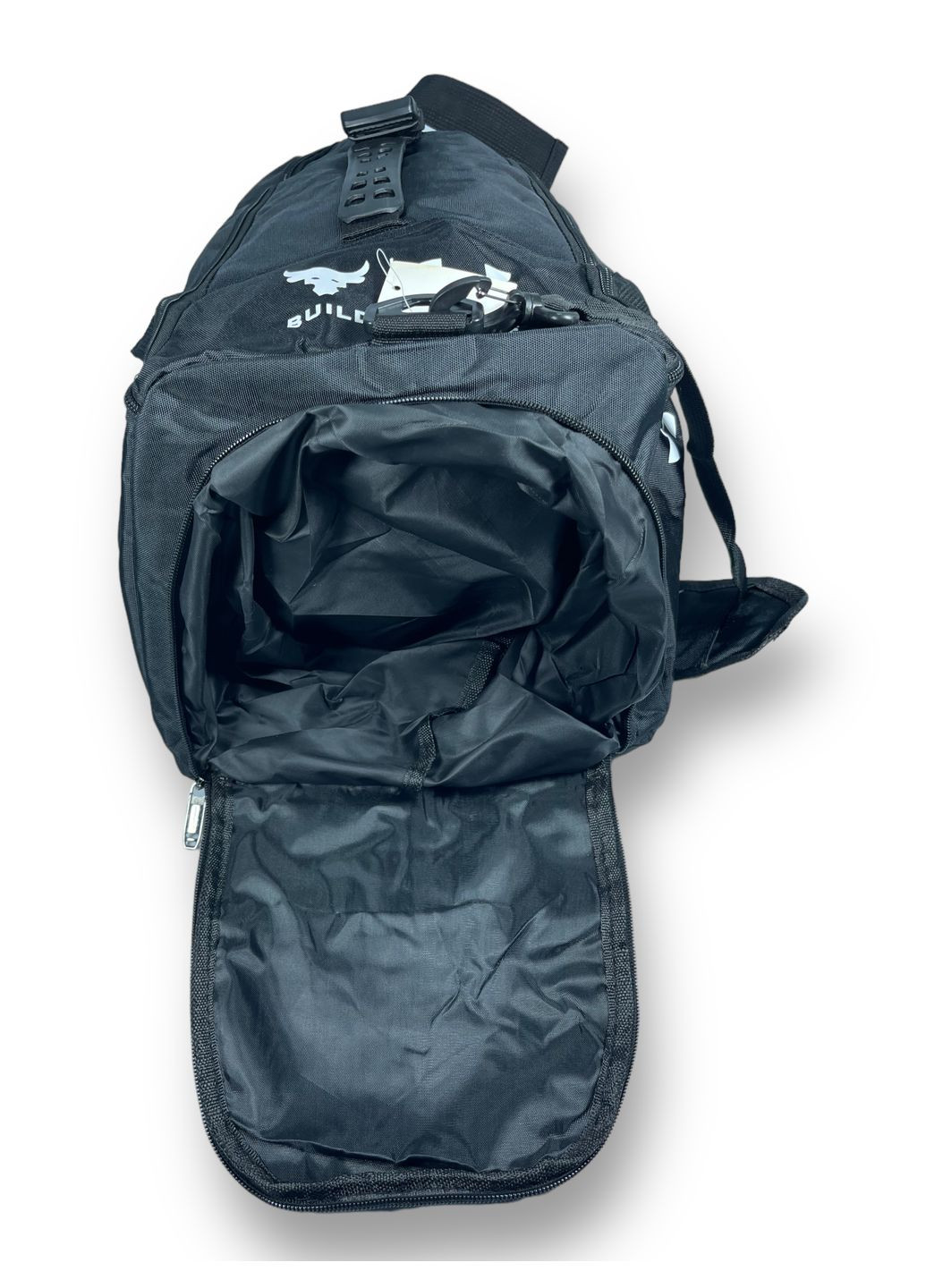 Дорожня сумка рюкзак, 25 л,, 1 відділення, 5 додаткових відділень, наплічний ремінь, 2 лямки, розмір: 43*28*22 см, чорна Under Armour (270006851)