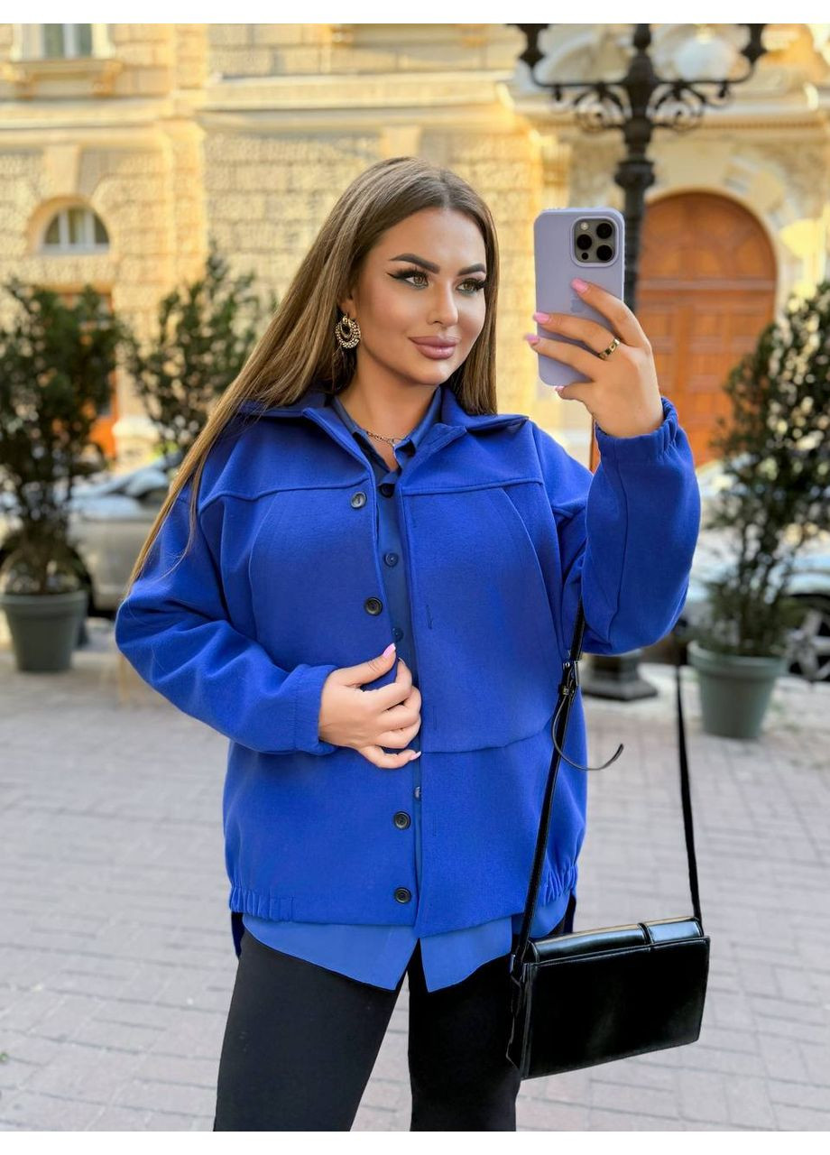 Темно-синє демісезонне Пальто Україна