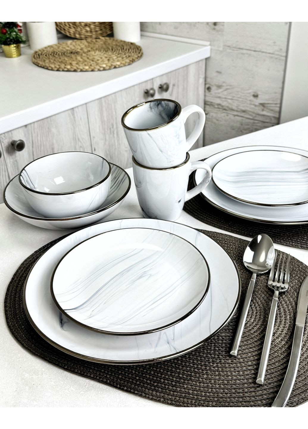 Столовый сервиз 26 Maritimo Golden rim white IN0026MAR/2 Intrendo (335079217)