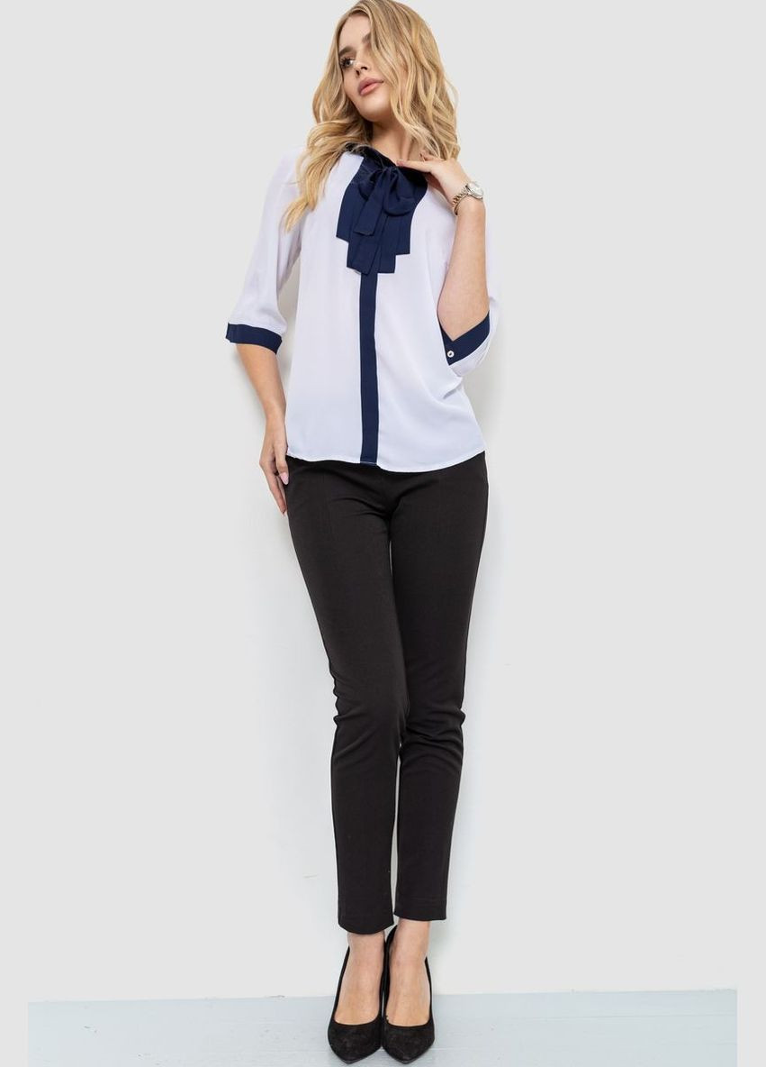 Комбінована демісезонна блуза жіноча, колір біло-синій, Ager